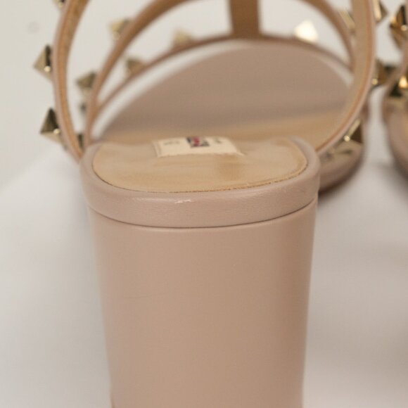 Valentino Garavani 60mm Rockstud Sandal, Poudre Tan, EU 40.5 - Picture 9 of 12